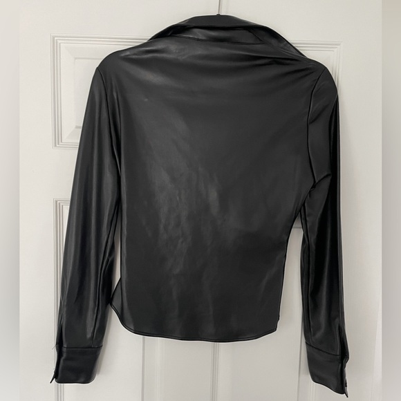 Zara Women’s Faux Leather blouse - Picture 9 of 10